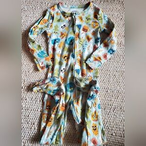 4T Colorful Woodland Footed Pjs